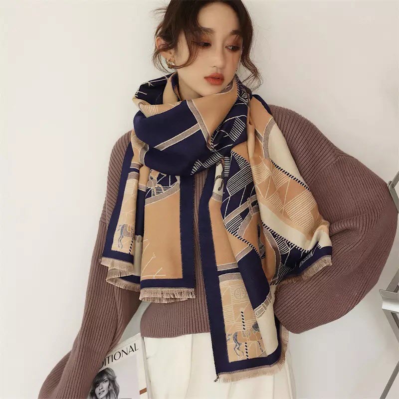 Khăn quàng cổ cao cấp len Cashmere cho nữ KQ-WD12 làm quà tặng