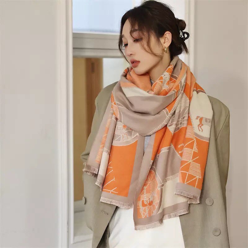 Khăn quàng cổ cao cấp len Cashmere cho nữ KQ-WD13 làm quà tặng