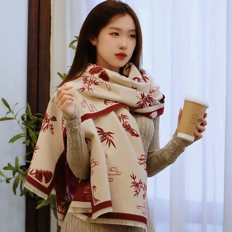 Khăn quàng cổ cao cấp len Cashmere cho nữ KQ-WD34 làm quà tặng