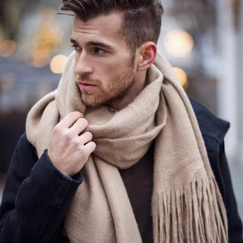 quàng khăn choàng cashmere cho nam