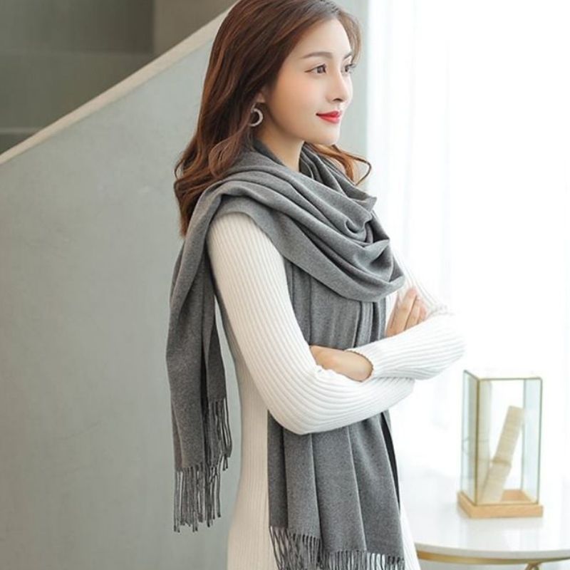 khăn cashmere trơn 