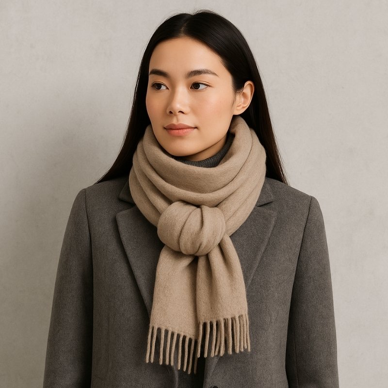 cách quàng khăn len cashmere