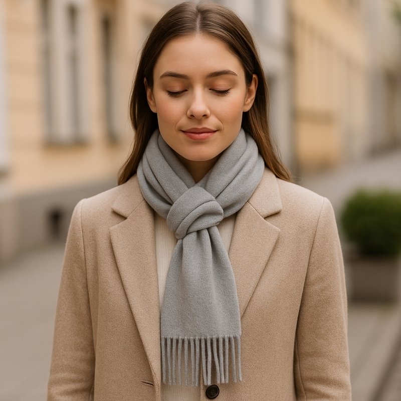 cách quàng khăn len cashmere